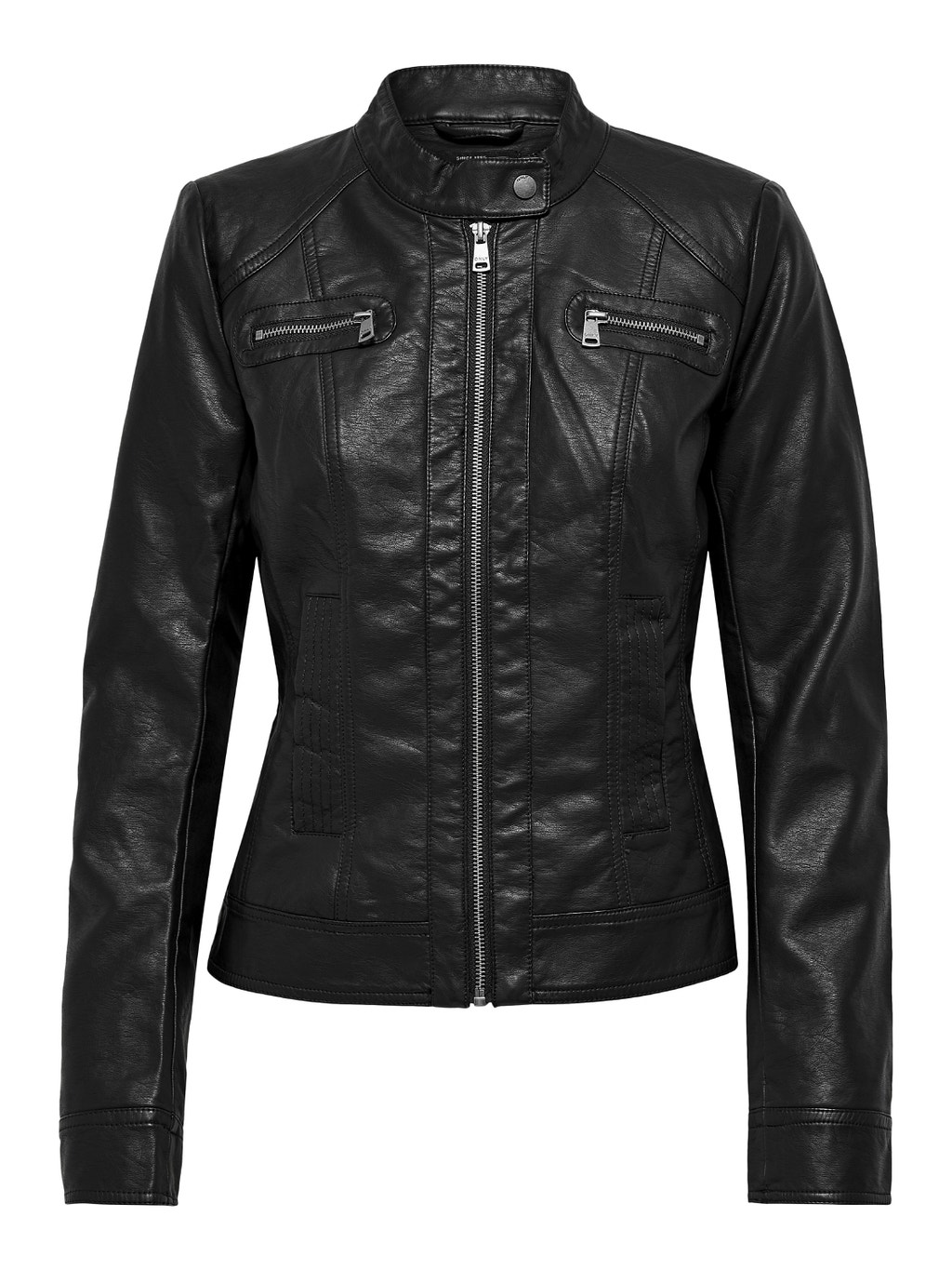 Petite Faux Leather Jacket | Black | ONLY®