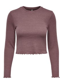 ONLY Tops Slim Fit Col rond -Rose Brown - 15210610