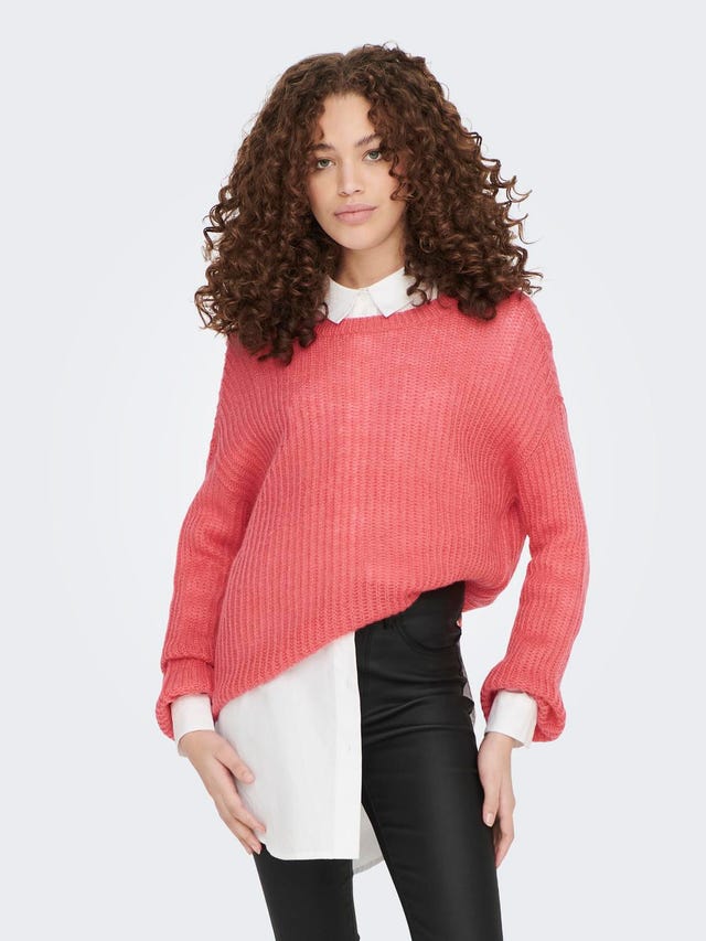 ONLY Round Neck Dropped shoulders Pullover - 15211499
