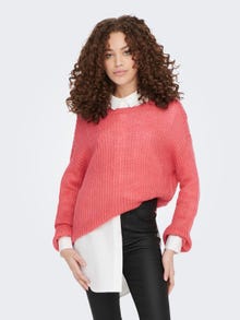 ONLY Round Neck Dropped shoulders Pullover -Desert Rose - 15211499