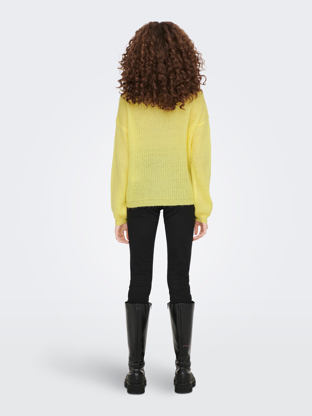 ONLY Stickad Stickad tröja -Yellow Cream - 15211499