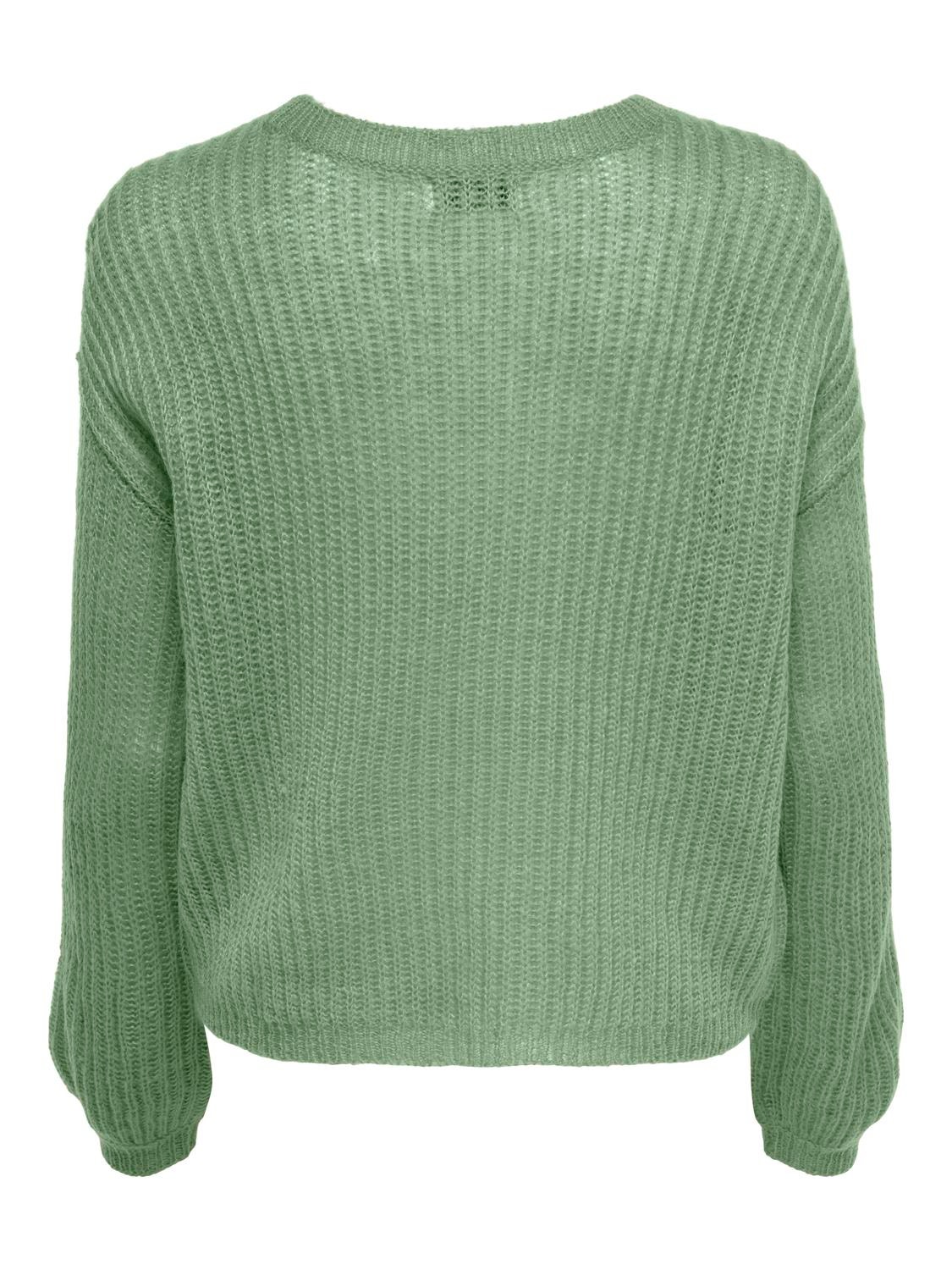 ONLY Regular Fit Knit Pullover -Basil - 15211499