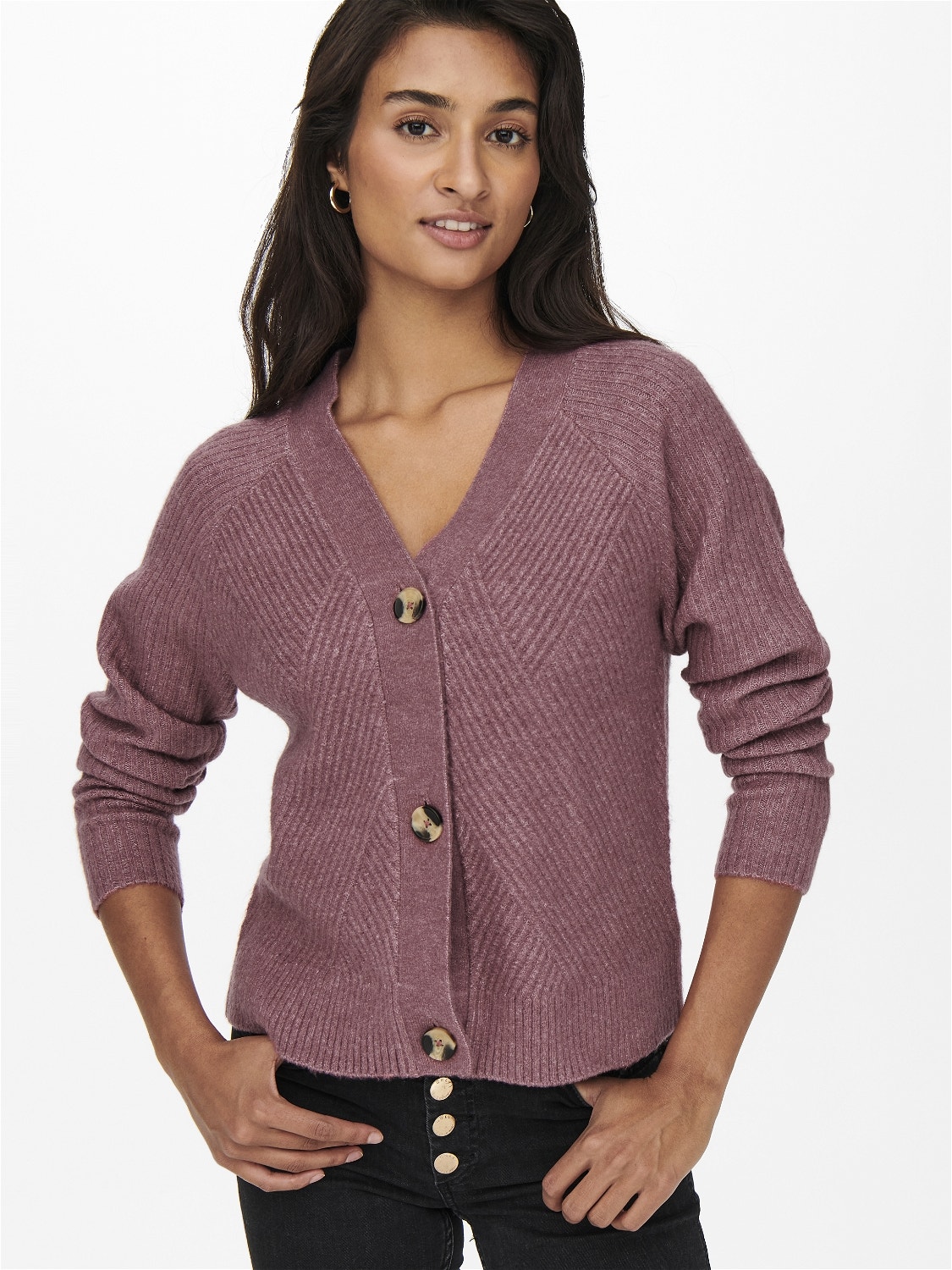 ONLY Texture Cardigan en maille -Nostalgia Rose - 15211521