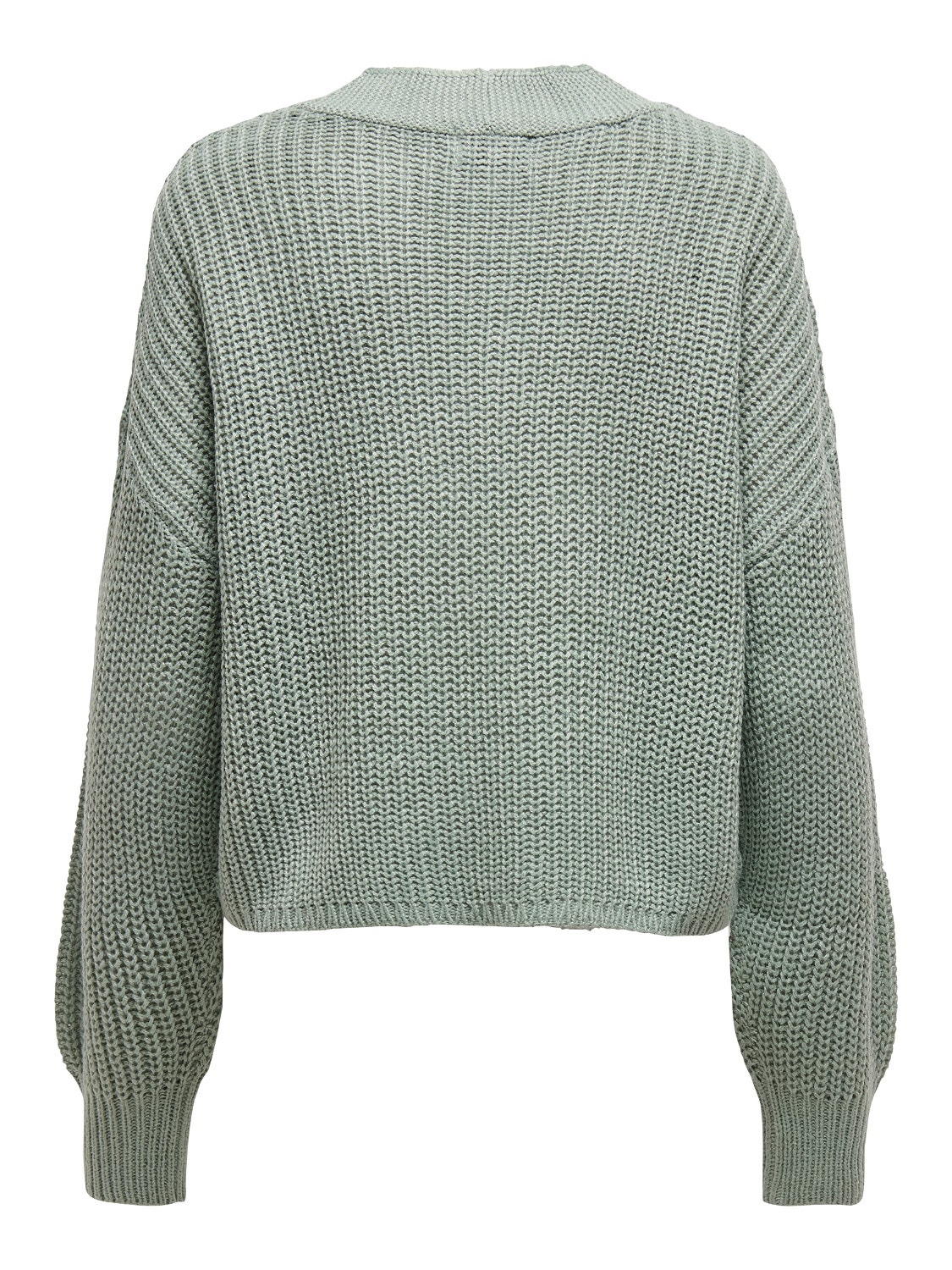 ONLY Regular Fit V-Neck Ribbed cuffs Dropped shoulders Knit Cardigan -Chinois Green - 15211521