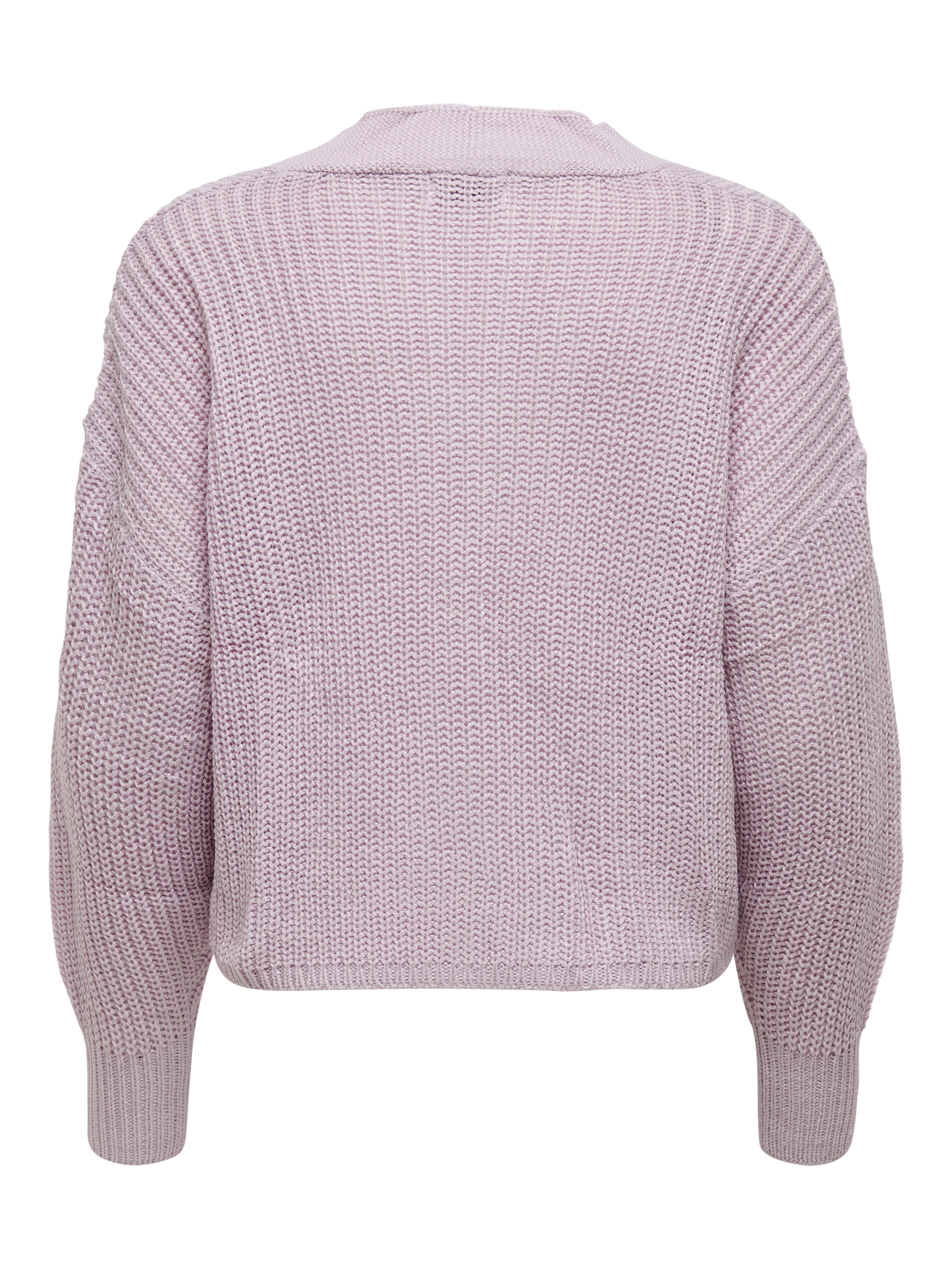 Texture Knitted Cardigan | Light Purple 