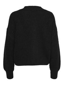 ONLY Regular Fit V-Neck Ribbed cuffs Dropped shoulders Knit Cardigan -Black - 15211521