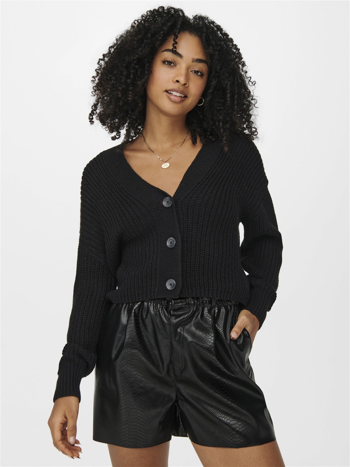 ONLY Texture Cardigan en maille -Black - 15211521