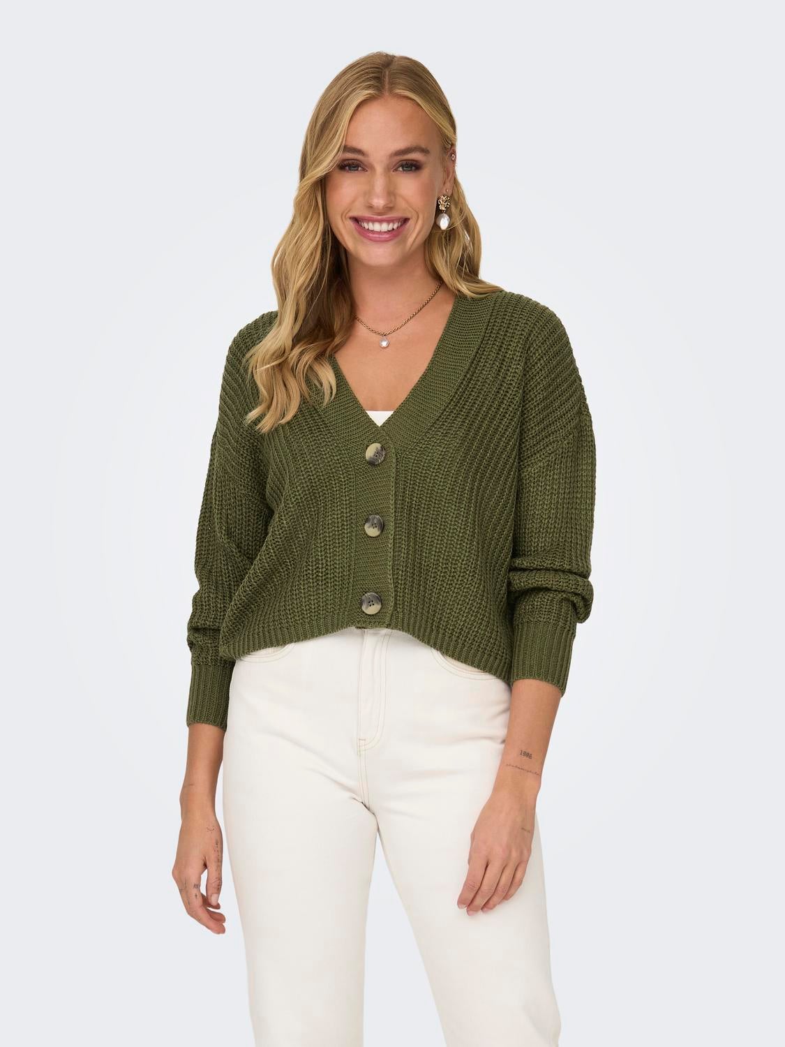 Textuur Gebreid Vest