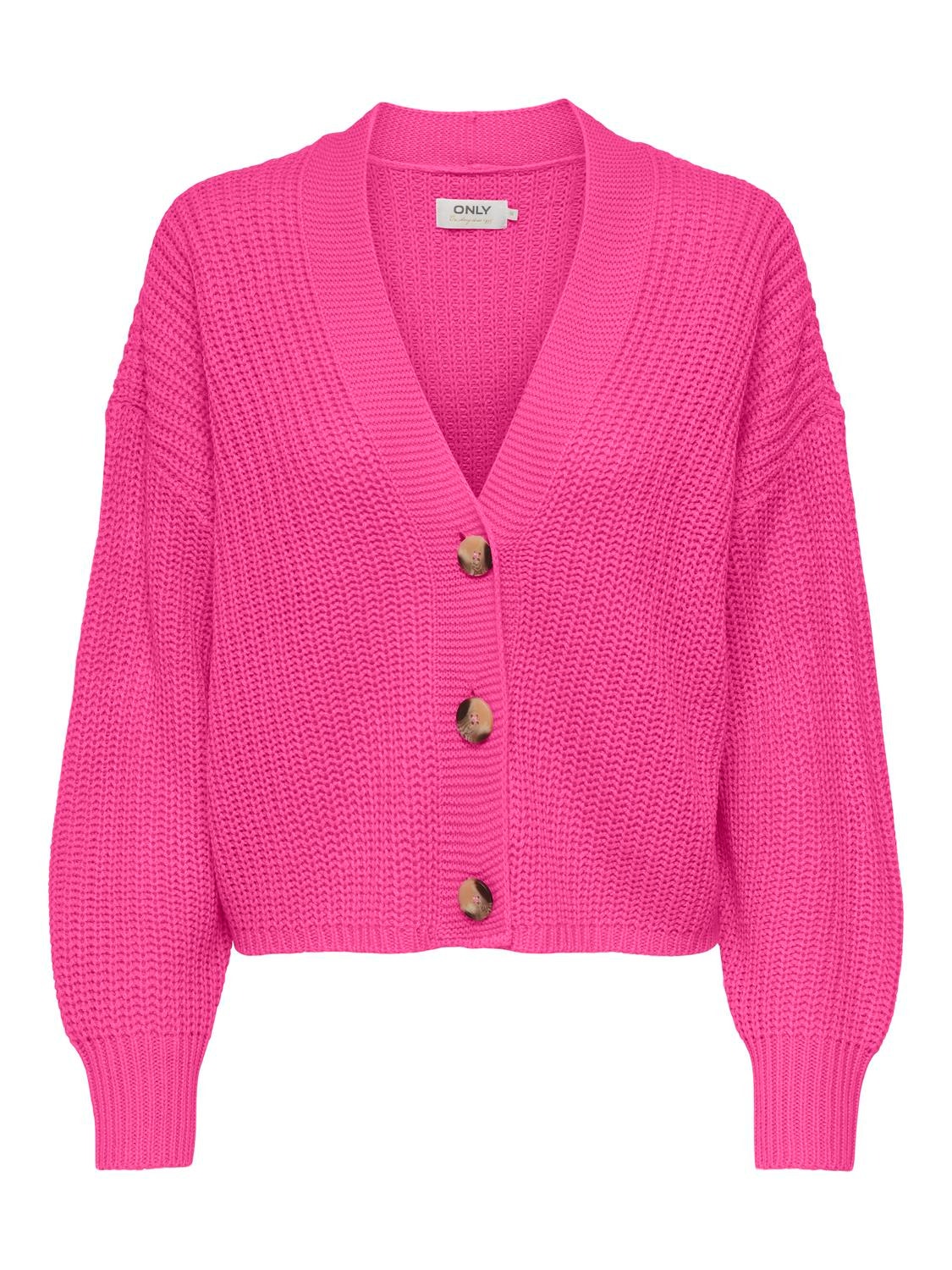ONLY Knitted cardigan -Raspberry Rose - 15211521