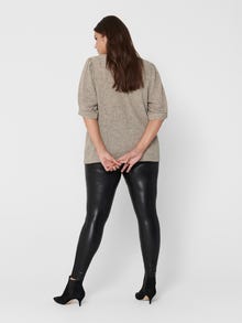 ONLY Curvy coated Leggings -Black - 15211562