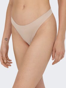 ONLY 3-pack seamless Thong -Rugby Tan - 15211630
