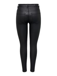 ONLY Pantalones Corte skinny Cintura alta Mangas voluminosas -Black - 15211786