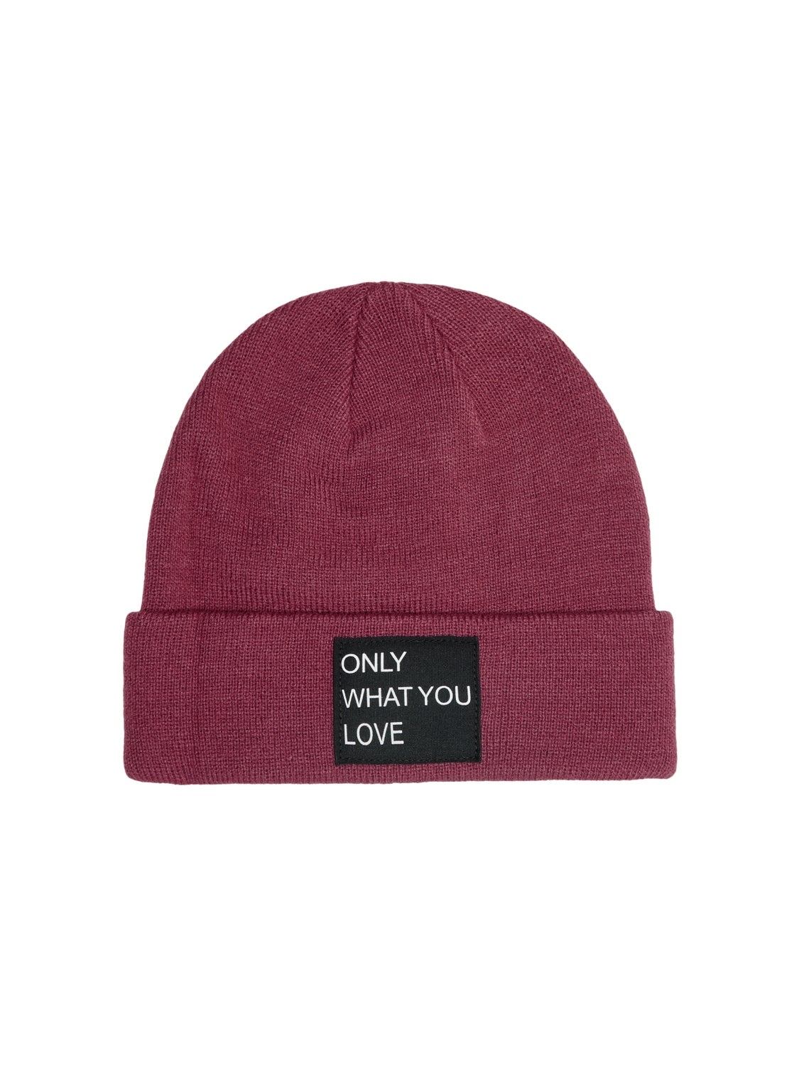 rose colored beanie