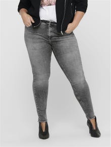 ONLY Curvy carwilly reg ankle Skinny fit-jeans -Grey Denim - 15212252