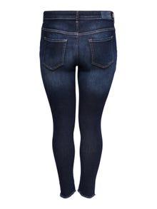 ONLY Carwilly life reg enkel Skinny jeans -Dark Blue Denim - 15212253