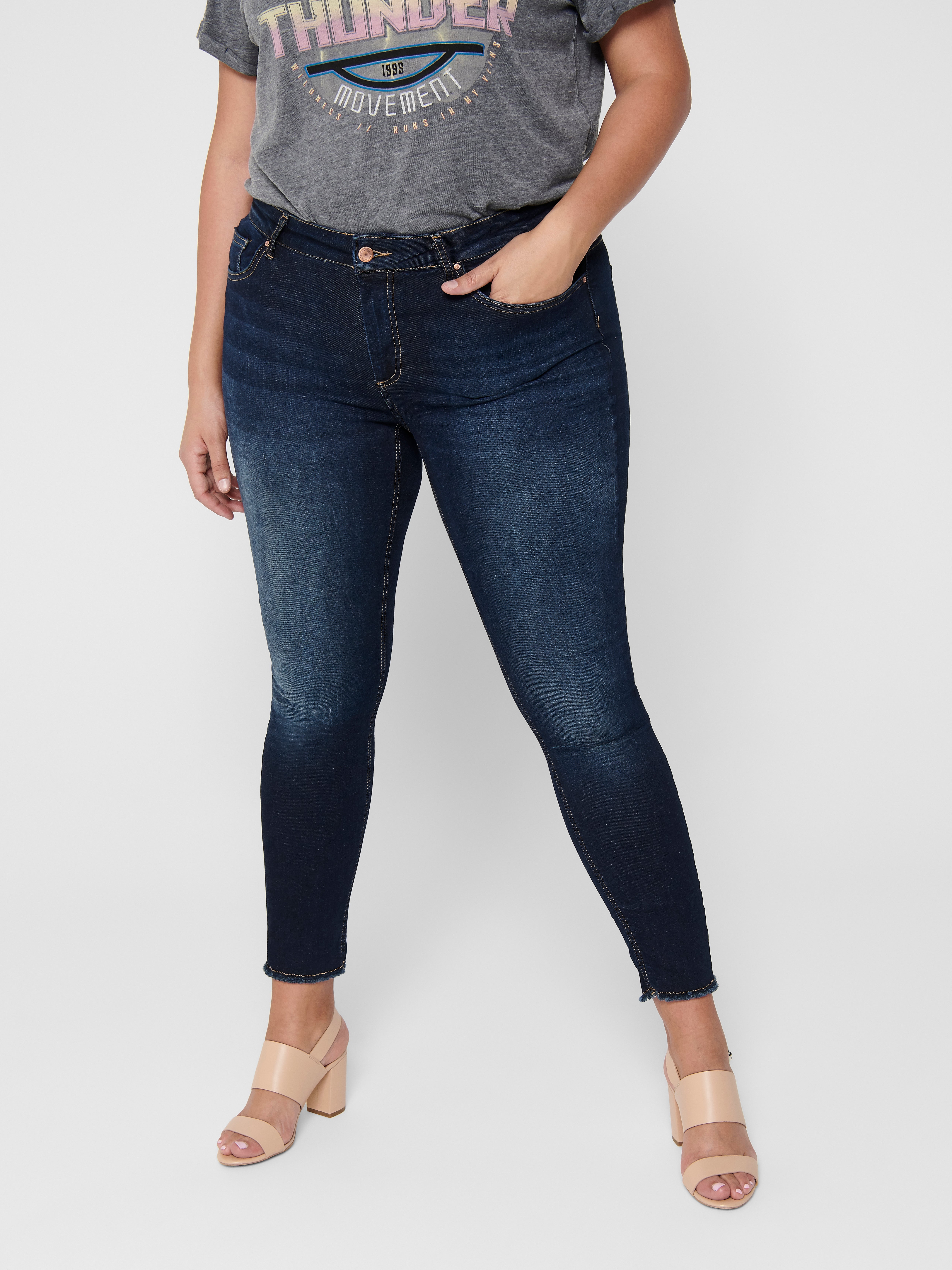 Thumbnail - Carwilly Mittlere Taille Skinny Fit Jeans