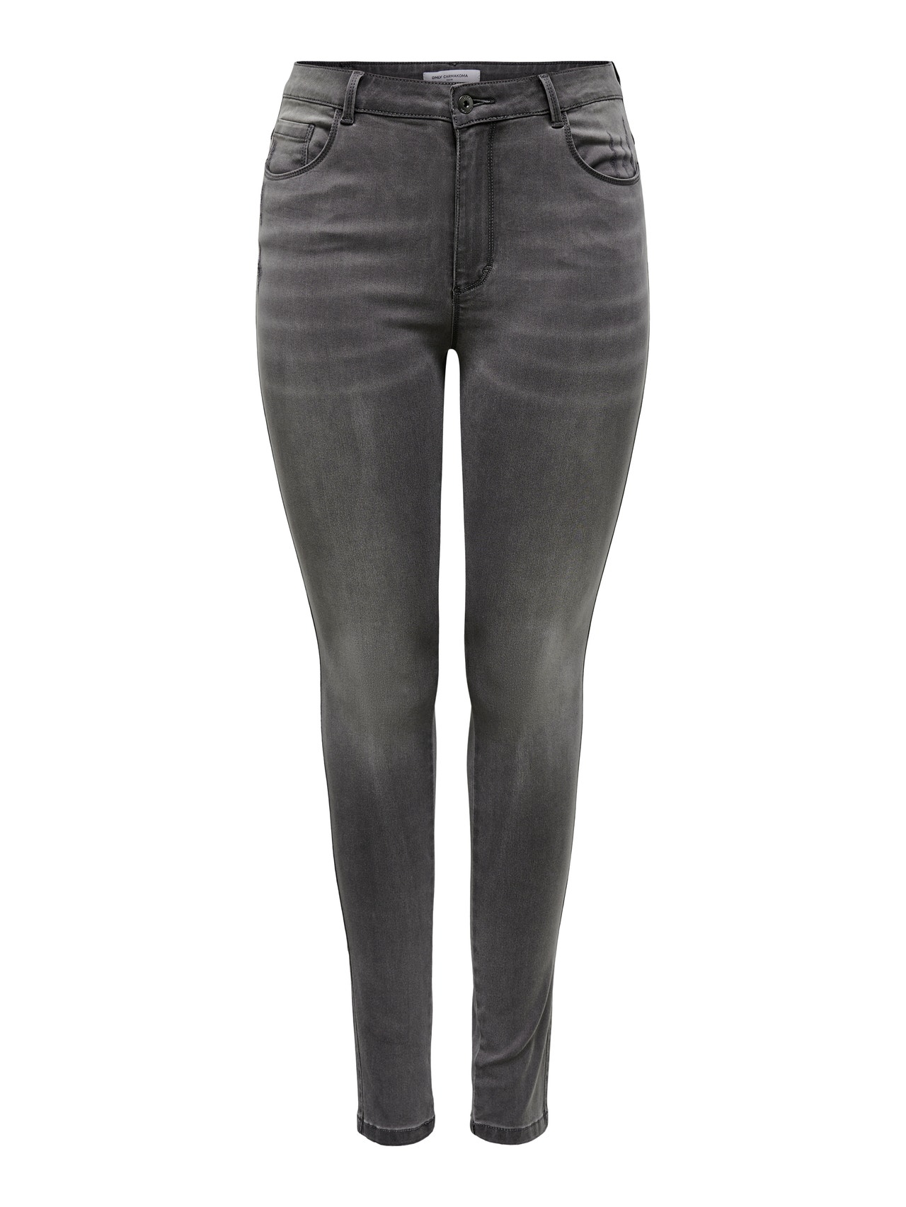 ONLY Skinny Fit Hohe Taille Jeans -Dark Grey Denim - 15212271