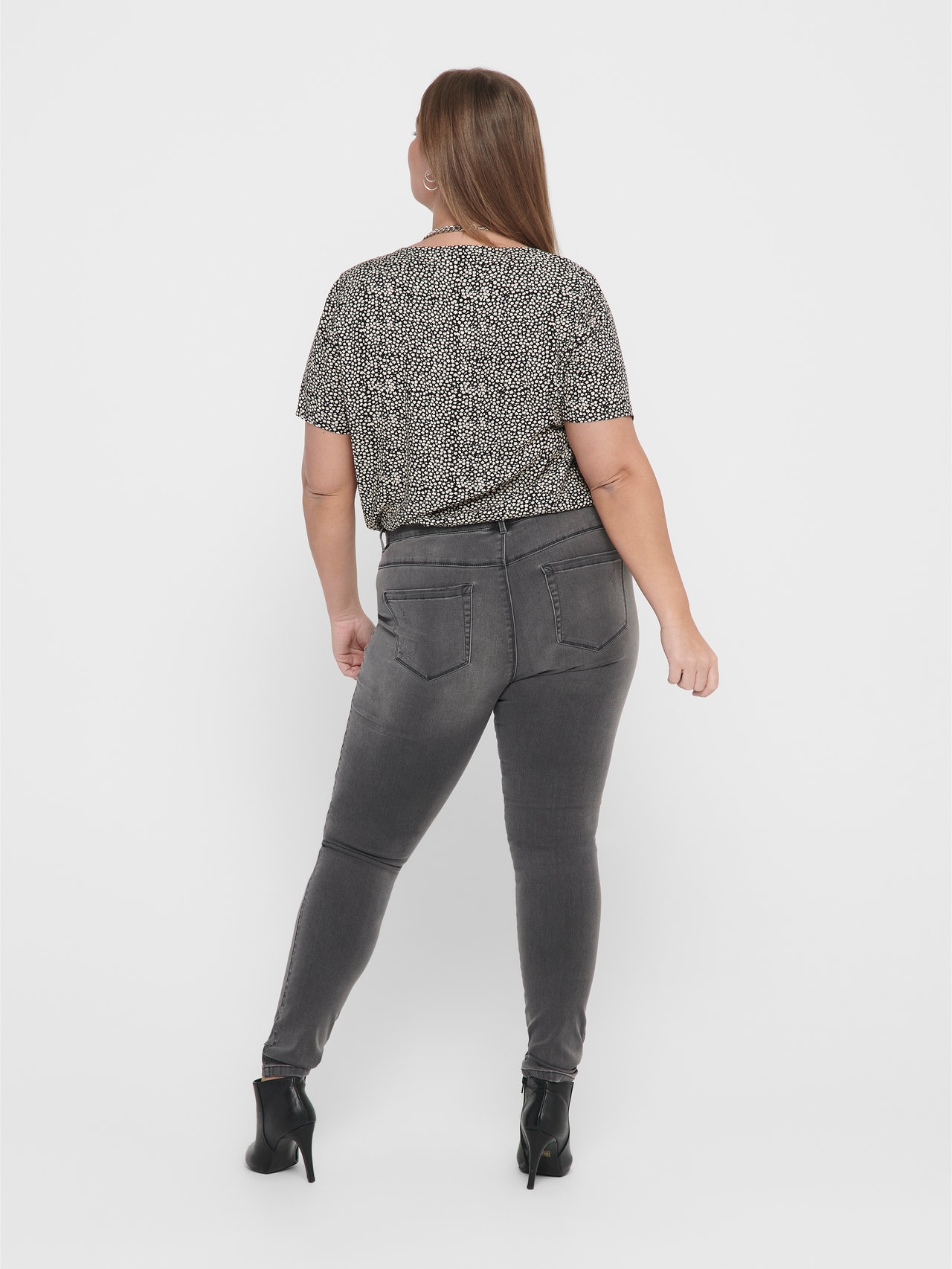 ONLY Liibuv lõige Kõrge vöökoht Teksad -Dark Grey Denim - 15212271