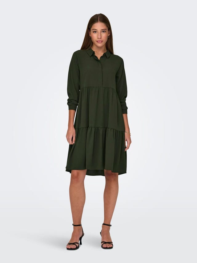 ONLY Solid colored Shirt dress - 15212412
