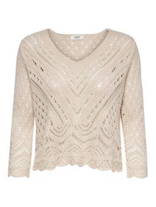 ONLY Court Pull en maille -Tapioca - 15212788