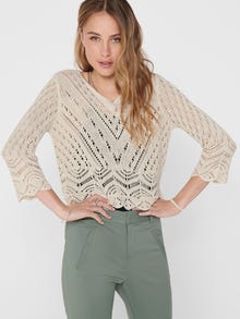 ONLY Court Pull en maille -Tapioca - 15212788
