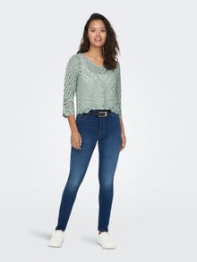 ONLY Short Knitted Pullover -Jadeite - 15212788