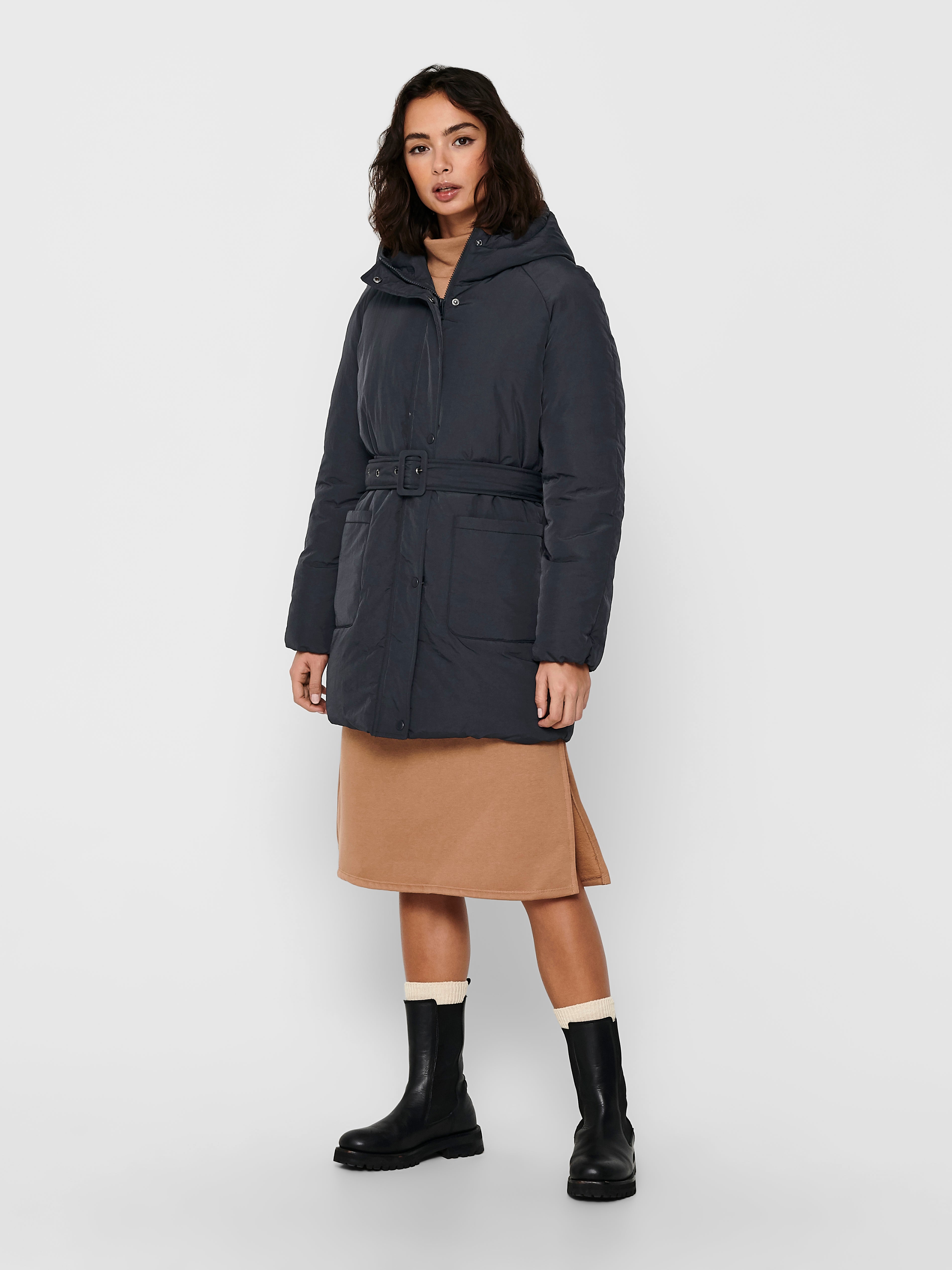 Hooded skirt sale coat