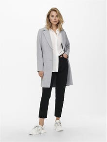 ONLY Effen gekleurde Lange jas -Light Grey Melange - 15213300
