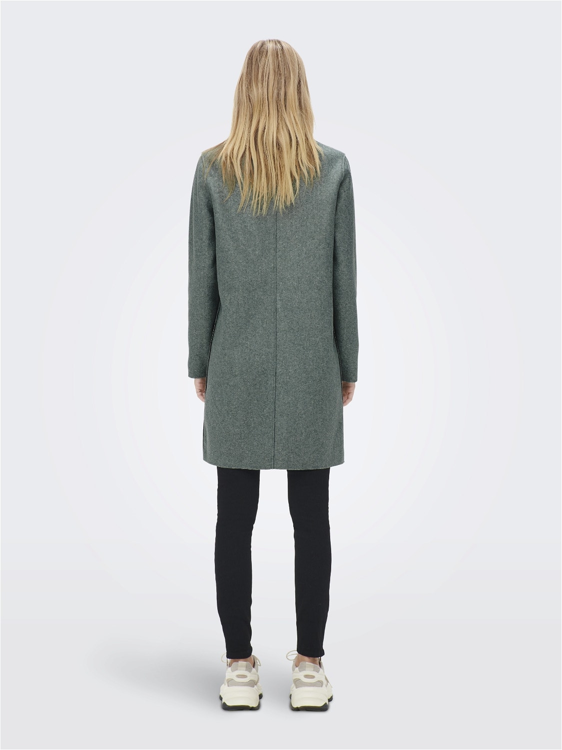 ONLY Effen gekleurde Lange jas -Balsam Green - 15213300
