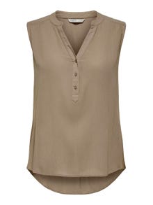 ONLY Camisetas de tirantes Corte regular Cuello en V -Mocha Meringue - 15213420