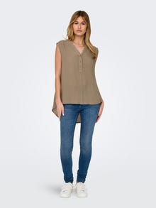 ONLY Camisetas de tirantes Corte regular Cuello en V -Mocha Meringue - 15213420