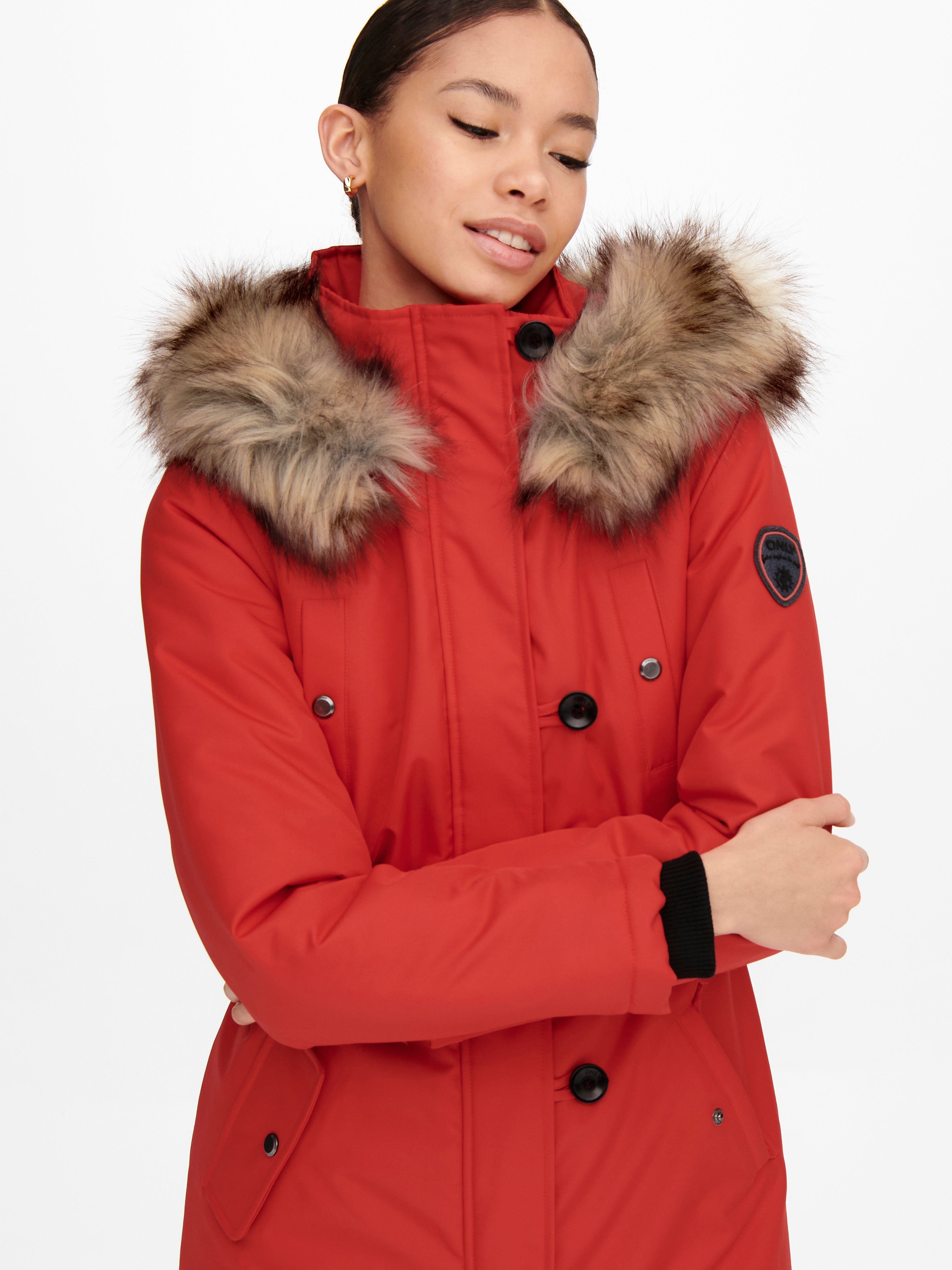 Only hot sale red parka