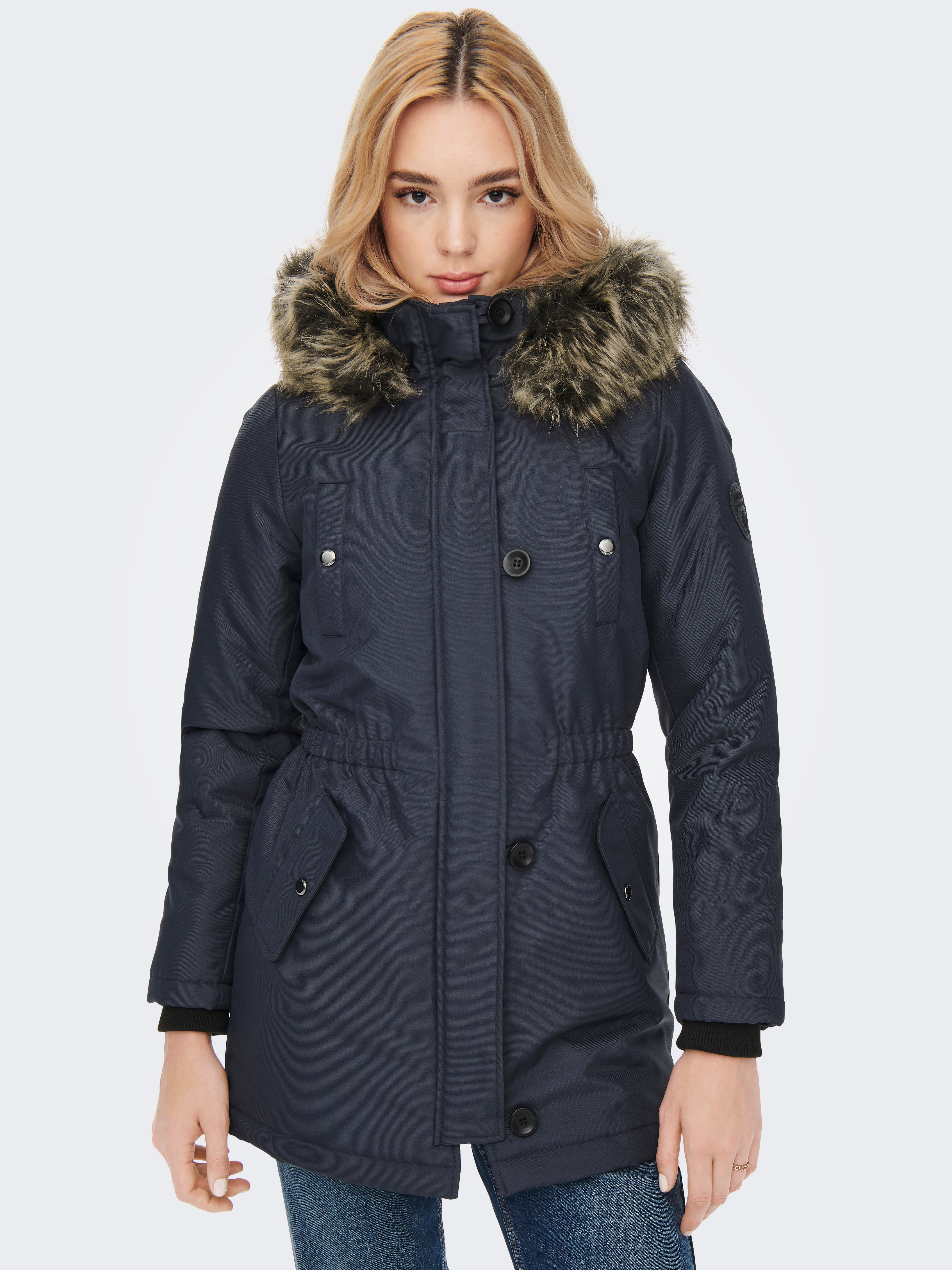 Only Long Parka - Women - Blue - Size XS
