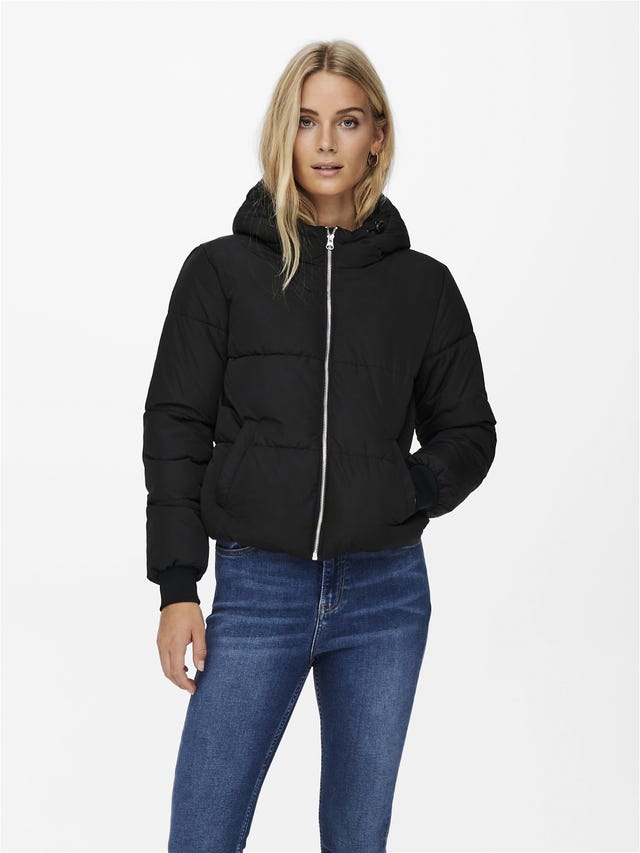 ONLY Hood with string regulation Ribbed cuffs Jacket - 15213950