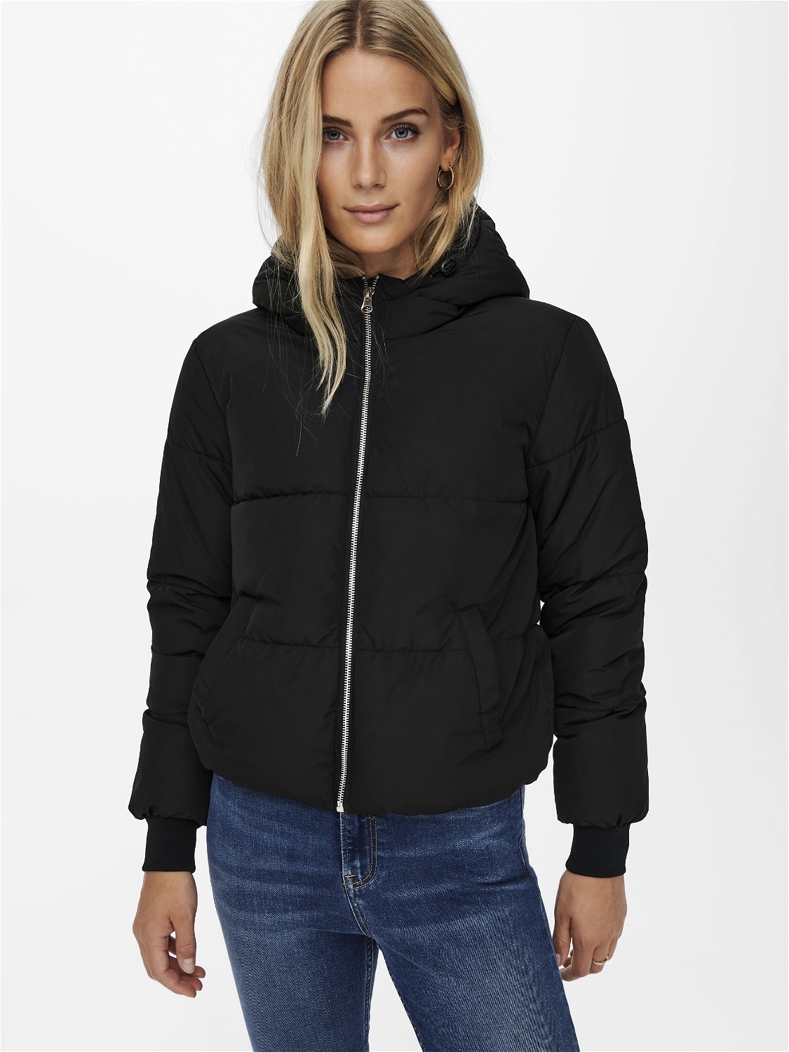 ONLY Short hooded Jacket -Black - 15213950
