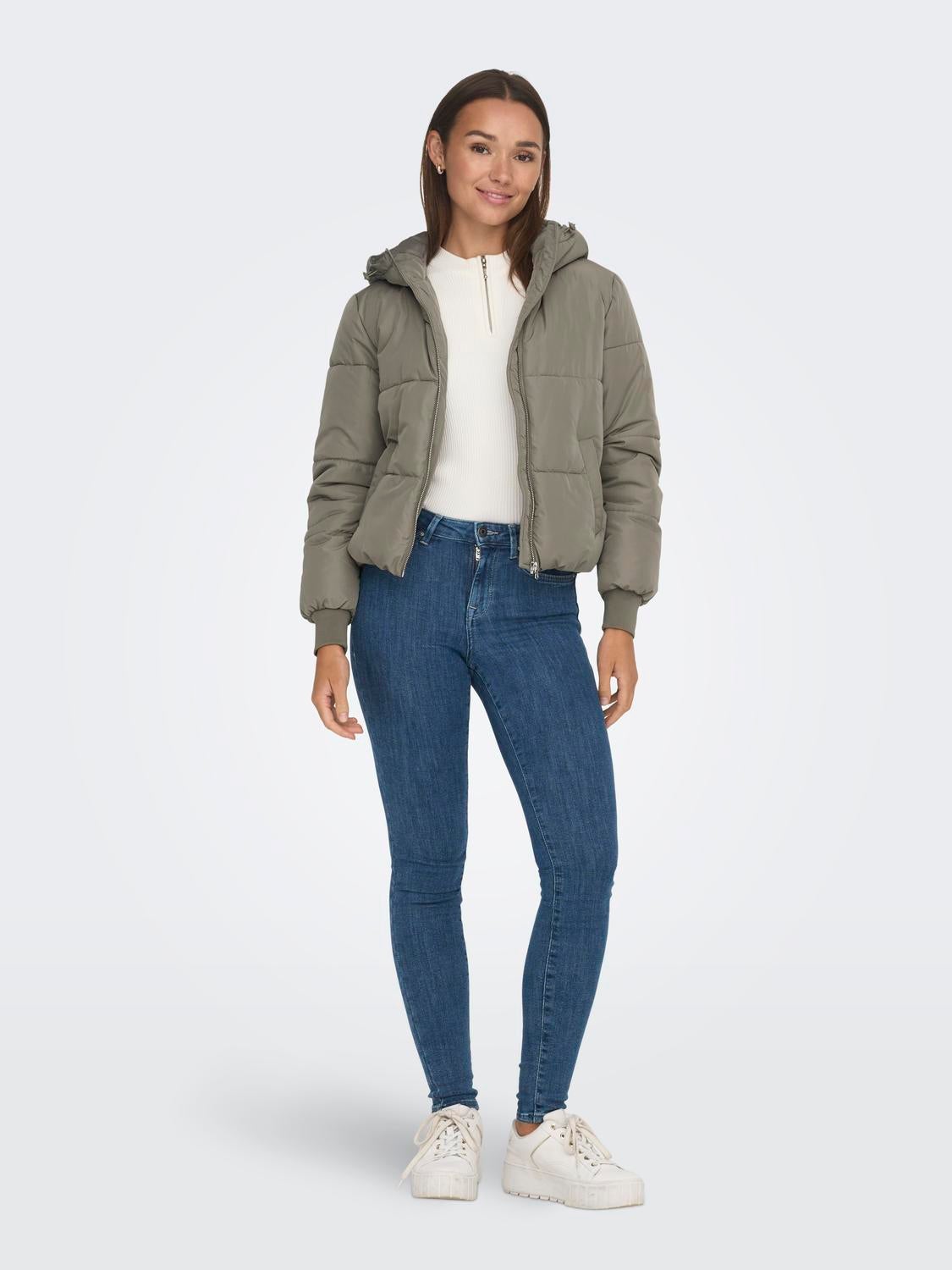 Short hooded Jacket | Medium Grey | ONLY®