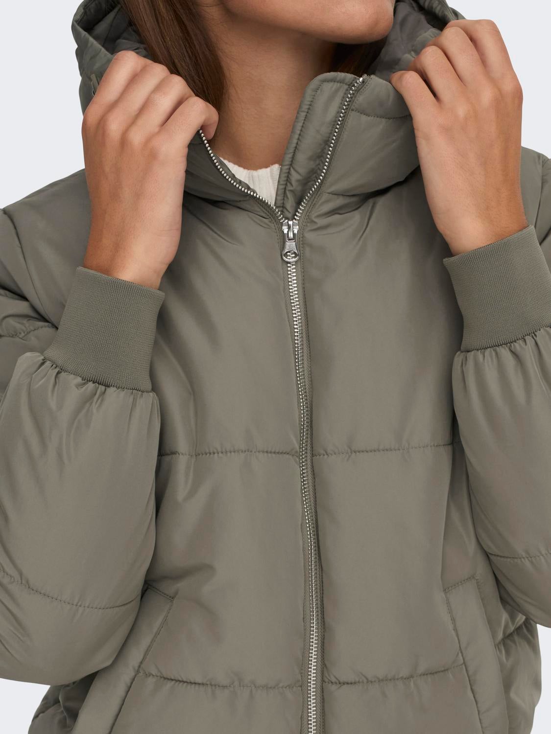 Short hooded Jacket | Medium Grey | ONLY®
