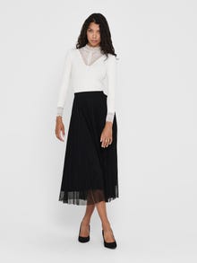 ONLY Mid waist Long skirt -Black - 15214303