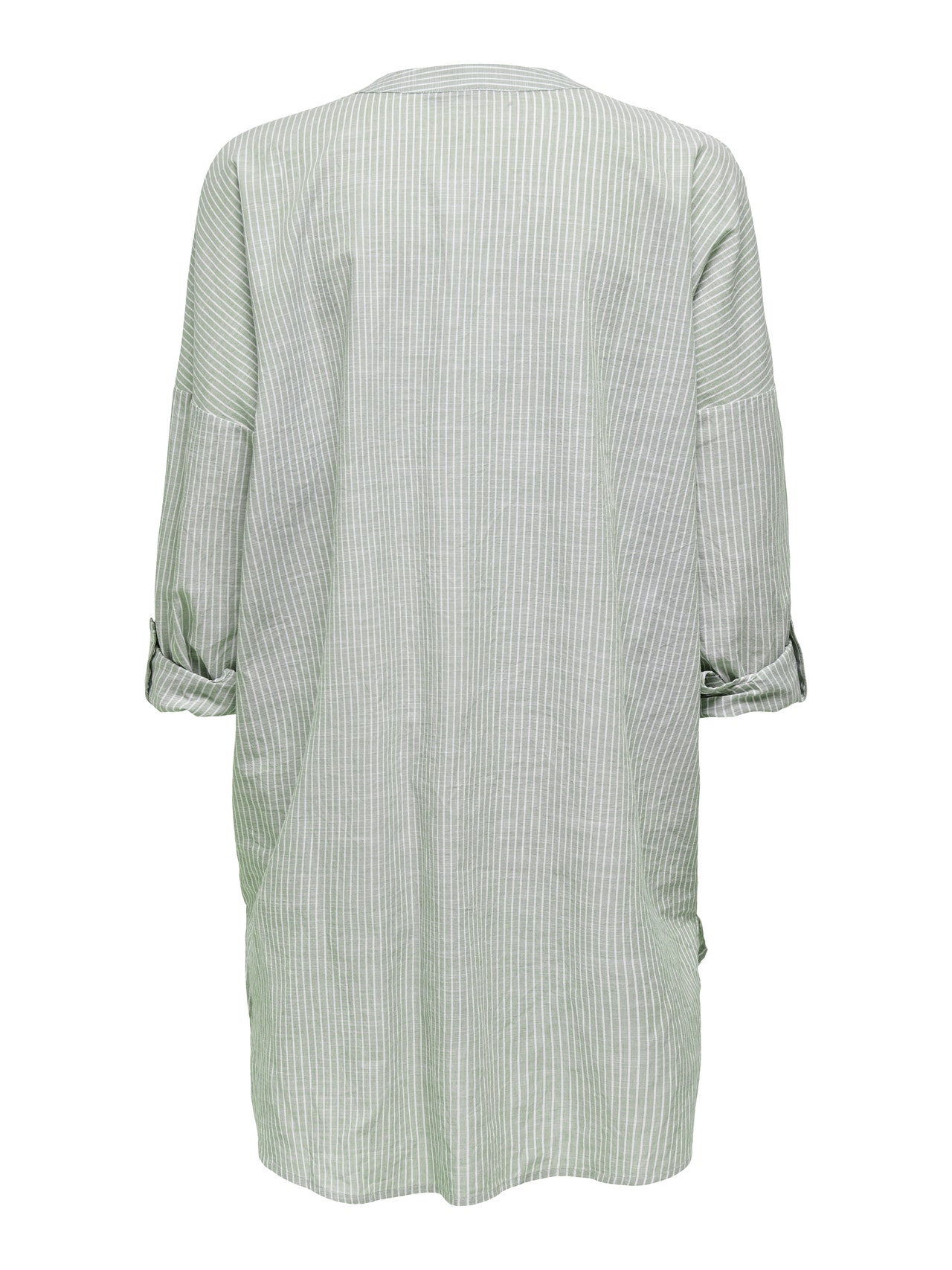 ONLY Oversize Fit Button-down collar Fold-up cuffs Shirt -Hedge Green - 15214381