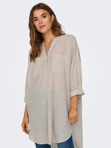 ONLY Oversized fit Button down-kraag Mouwuiteinden met omslag Overhemd -Pure Cashmere - 15214381