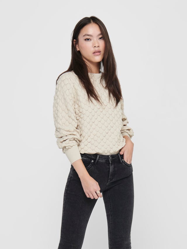 ONLY Texture Knitted Pullover - 15214523