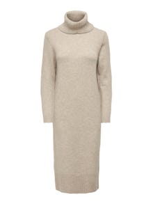 ONLY Roll neck Knitted Dress -Pumice Stone - 15214595