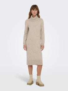 ONLY Regular fit Rolkraag Lange jurk -Pumice Stone - 15214595