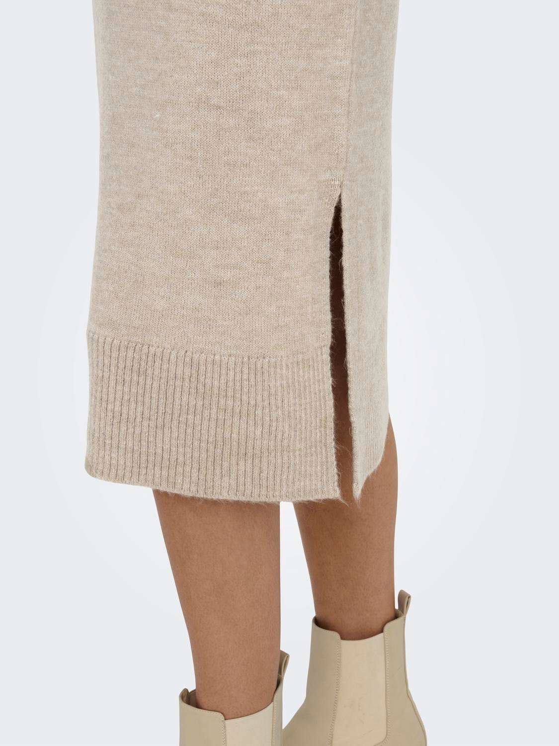 Roll neck Knitted Dress | | Grey ONLY® Light