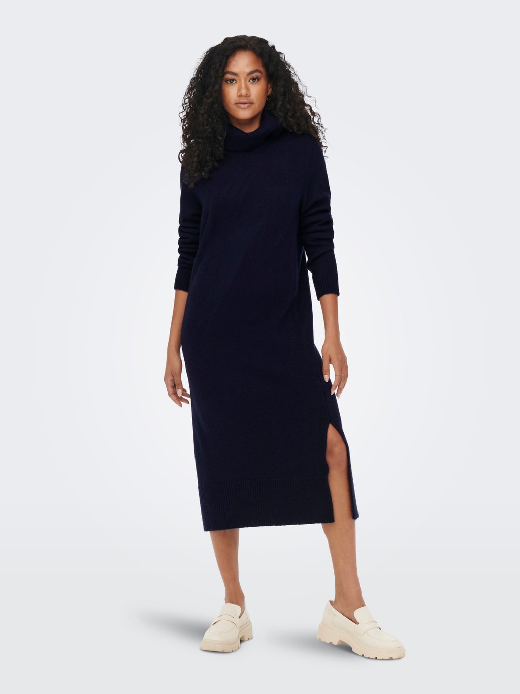 Roll neck Knitted Dress Medium Blue ONLY®