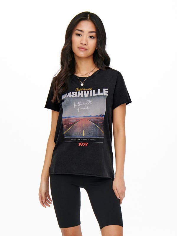 heekpek T-shirt dames zomer shirt dames korte mouwen los casual hemd tops blouse zomer bedrukt T-shirt met ronde hals, zwart, XXL
