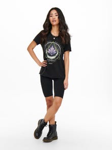 ONLY Estampada Camiseta -Black - 15215721