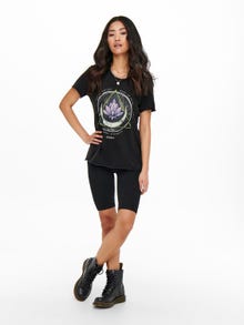 ONLY T-shirt with front print -Black - 15215721