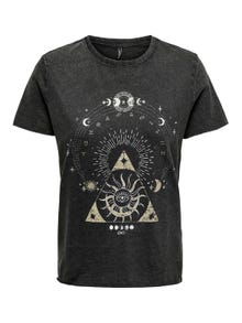 ONLY Estampada Camiseta -Black - 15215721