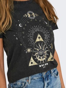 ONLY Estampada Camiseta -Black - 15215721